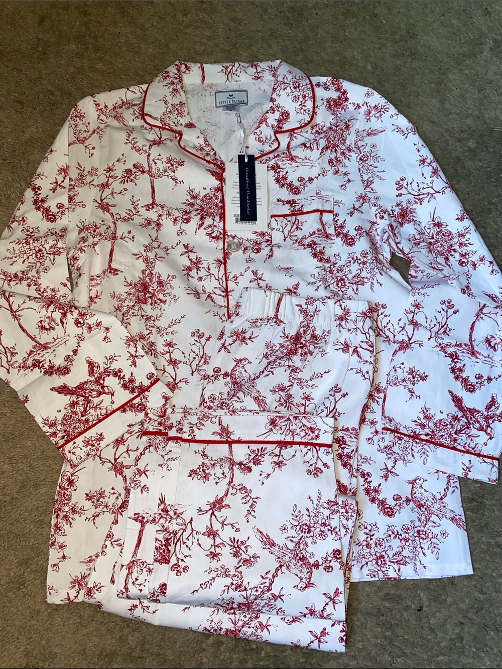 Girl timeless took twill Pajama Set - Petit Bateau